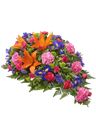 Composizione funebre colorata